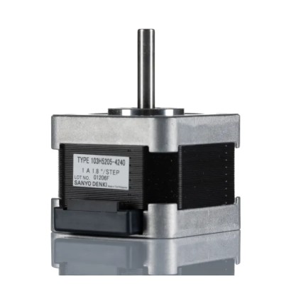 Sanyo Denki Stepper Motor 24V, 0.265Nm Torque, 1.8°, 42x42 mm Frame, 5 mm Shaft Diameter 103H5205-4240
