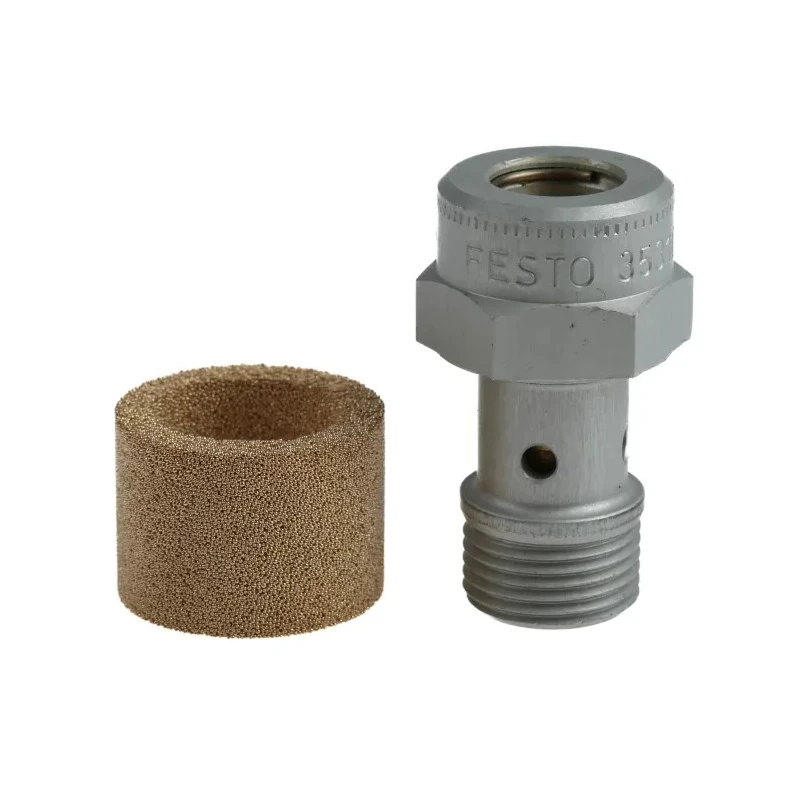 Festo Pneumatic Quick Exhaust Valve with Built-in Silencer, Brass, Male Threaded Connection G3/8, 10 Bar Maximum GRE-3/8