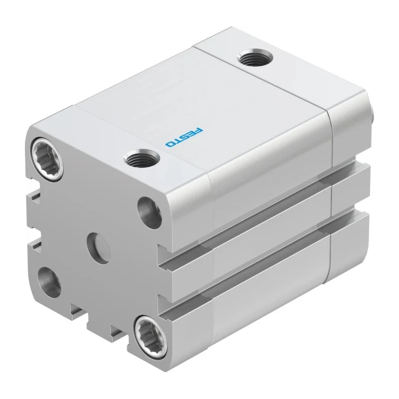 Festo Pneumatic Cylinder Double Acting 40mm Bore 30mm Stroke Aluminium Body Through Hole Mount ADN-40-30-A-P-A