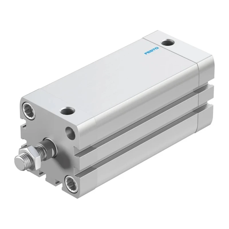 Festo Pneumatic Cylinder Double Acting Aluminium Body 40mm Bore 80mm Stroke Through Hole Mount 10 bar Max ADN-40-80-A-P-A