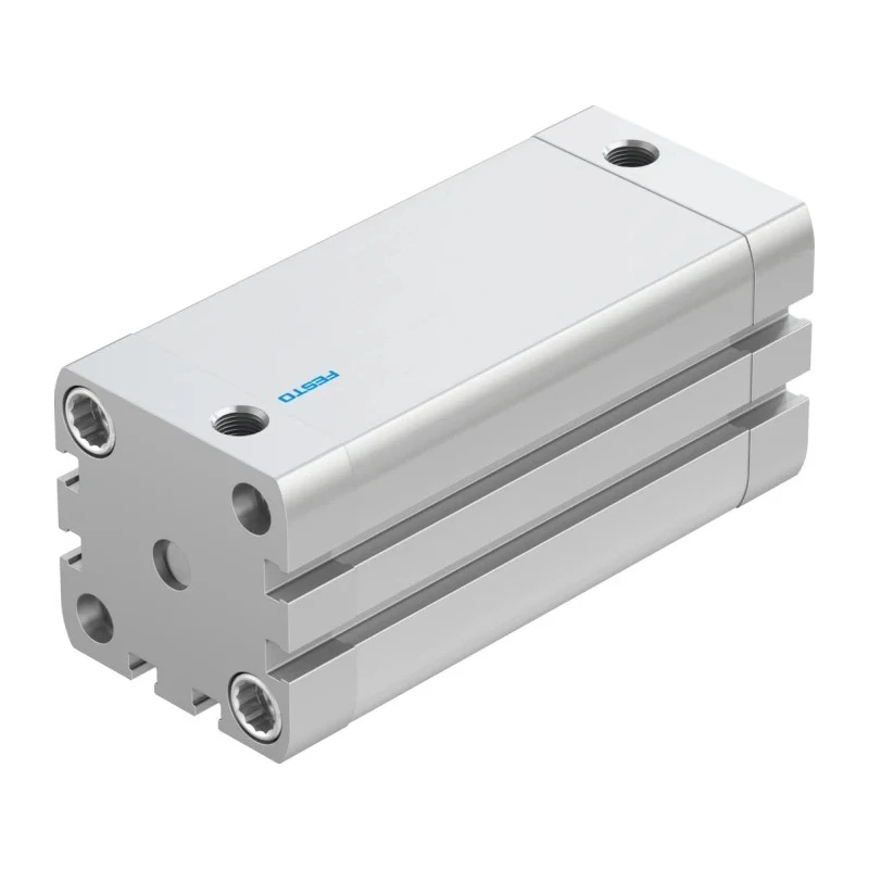 Festo Pneumatic Cylinder Double Acting Aluminium Body 40mm Bore 80mm Stroke Through Hole Mount 10 bar Max ADN-40-80-A-P-A