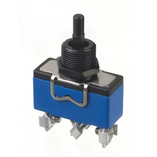 APEM Panel Mount Toggle Switch On-Off-On SPDT Screw Terminal 10A 400V AC Brass Actuator 637H/GX2330
