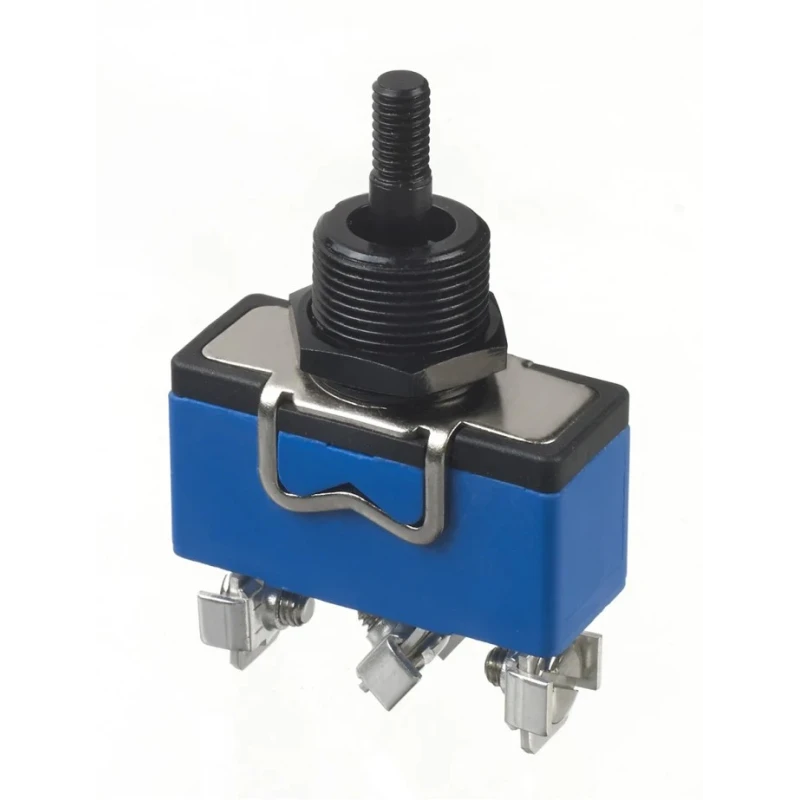 APEM Panel Mount Toggle Switch On-Off-On SPDT Screw Terminal 10A 400V AC Brass Actuator 637H/GX2330