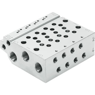 Festo VABM series 8 Station G Thread Manifold Base Aluminium Alloy Body for Pneumatic VUVG-B Series Valves VABM-L1-10W-G18-8