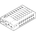 Festo Manifold Base 16 Stations 1/4 inch Port Size Aluminium Alloy Body for Pneumatic VUVG-B Series VABM-L1-14W-G14-16-GR