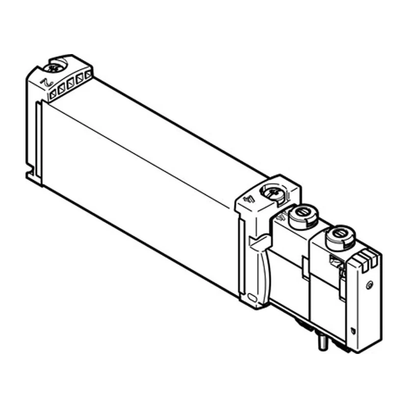 Festo Solenoid Valve 5/3 Mid Position Closed Electric Manifold Mount Aluminium Alloy 24V DC VUVG-B18-P53C-ZT-F-1T1L