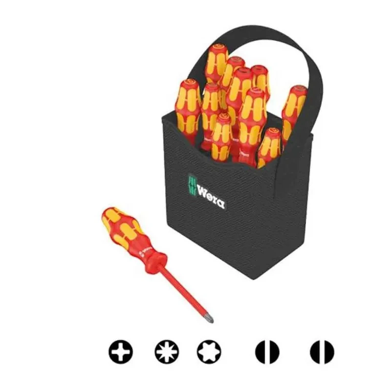 Wera Screwdriver Set Insulated Phillips Pozidriv Slotted Torx 11-Piece VDE 05004310001