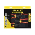 Stanley 4-Piece VDE Plier Set Combination, Diagonal, Half Round Nose, Wire Strippers 4-84-489