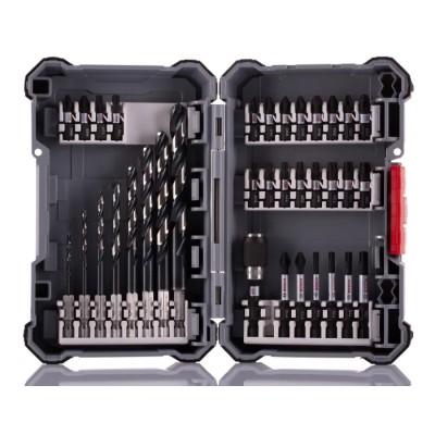 Bosch Hex, Pozidriv, Torx, Phillips Screwdriver Bit Set, 1/4 in Hex Drive, 60mm Length, 35 Pieces 2608521U80