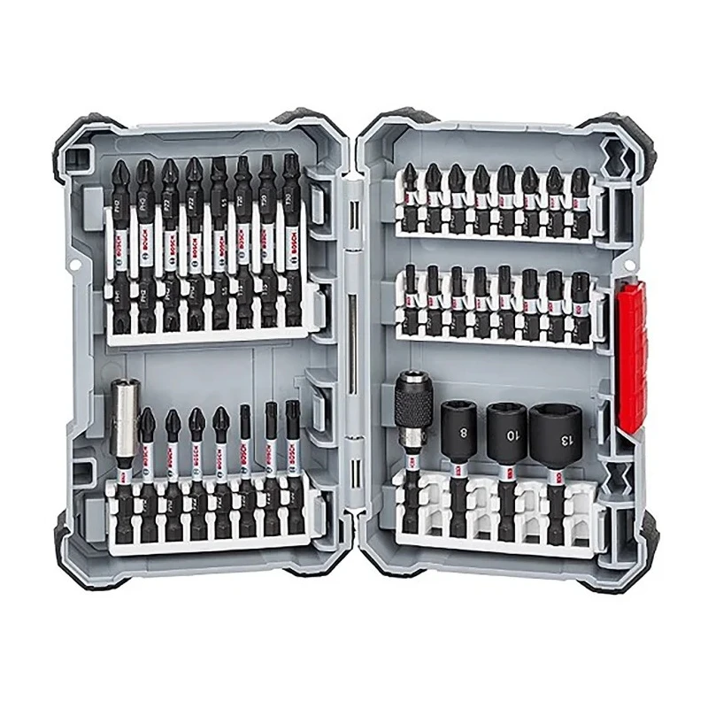 Bosch Hex, Phillips, Torx, Pozidriv Impact Screwdriver Bit Set 36 Pieces 1/4 Inch Drive 60mm Overall Length 2.608.522.517
