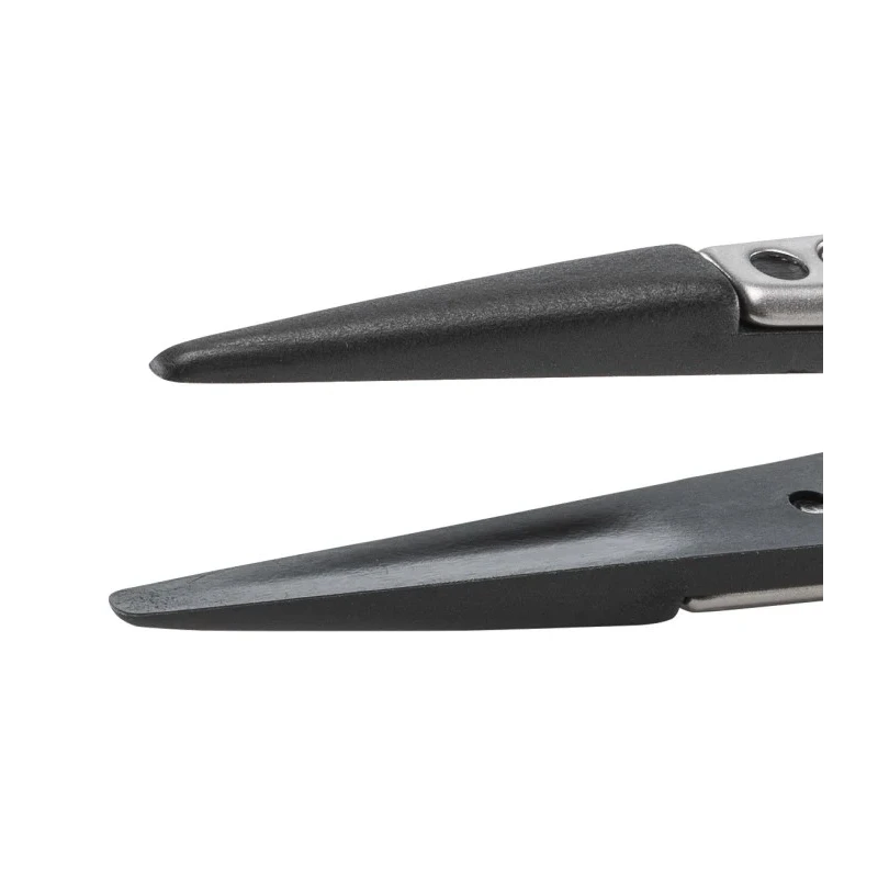 ideal-tek 130mm Stainless Steel and Polyetheretherketone Strong Thick Straight Bevel ESD Safe Tweezer 249CPR.SA.1