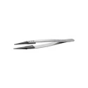 ideal-tek 130mm Stainless Steel, Carbon Fibre, Polyetheretherketone Fine, Straight, Flat, Round ESD Safe Tweezer 242CPR.SA.1