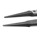 ideal-tek 130mm Stainless Steel, Carbon Fibre, Polyetheretherketone Fine, Straight, Flat, Round ESD Safe Tweezer 242CPR.SA.1