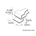 ideal-tek 40mm Polyetheretherketone Carbon Fibre Wafer Straight ESD Safe Tweezer Tips A4WFCP