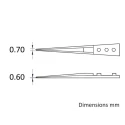 ideal-tek 45mm Zirconia Toughened Aluminium Fine Straight Bevel ESD Safe Tweezer Tips A71MZ