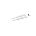ideal-tek 50mm Zirconia Toughened Aluminium Flat, Straight, Fine, Round Tweezer Tips A2AMZ