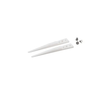 ideal-tek 50mm Zirconia Toughened Aluminium Flat, Straight, Fine, Round Tweezer Tips A2AMZ