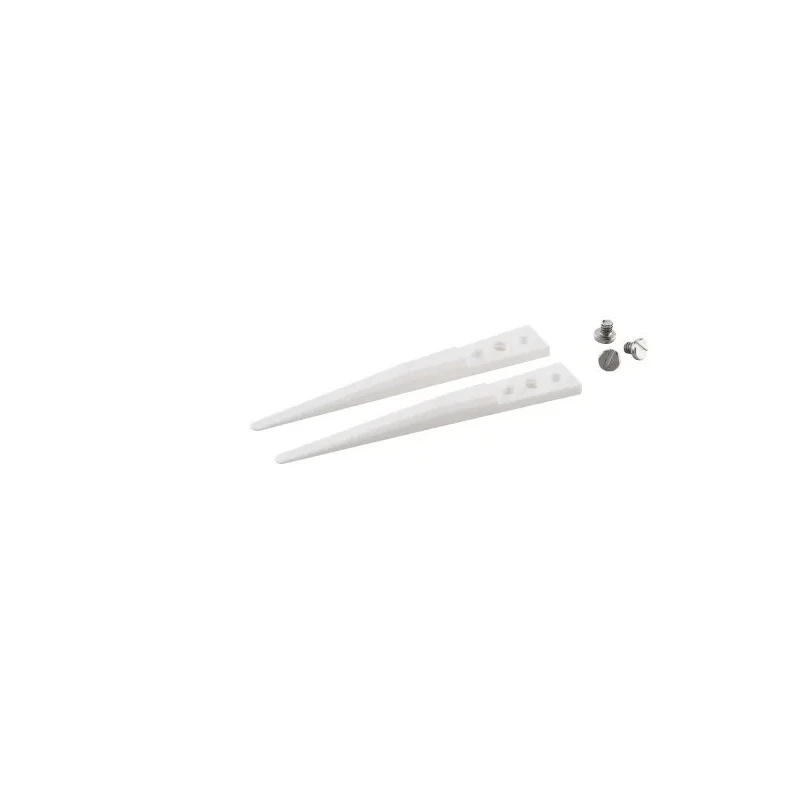 ideal-tek 50mm Zirconia Toughened Aluminium Flat, Straight, Fine, Round Tweezer Tips A2AMZ