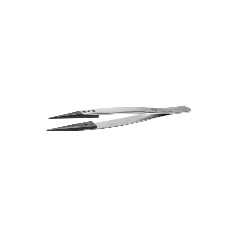 ideal-tek 130mm Polyetheretherketone Stainless Steel Pointed Straight Fine Strong ESD Safe Tweezer 259CPR.SA.1