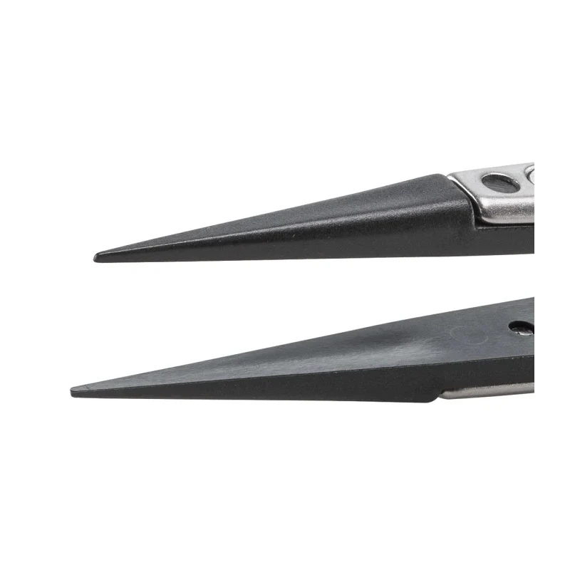 ideal-tek 130mm Polyetheretherketone Stainless Steel Pointed Straight Fine Strong ESD Safe Tweezer 259CPR.SA.1