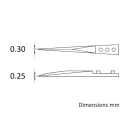 ideal-tek 45mm Zirconia Toughened Aluminium Pointed Fine Straight Strong Tweezer Tips A72MZ