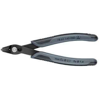 Knipex Super Knips® Without Bevel ESD Safe Side Cutter 140mm Electronic Precision Cutting 78 61 140 ESD