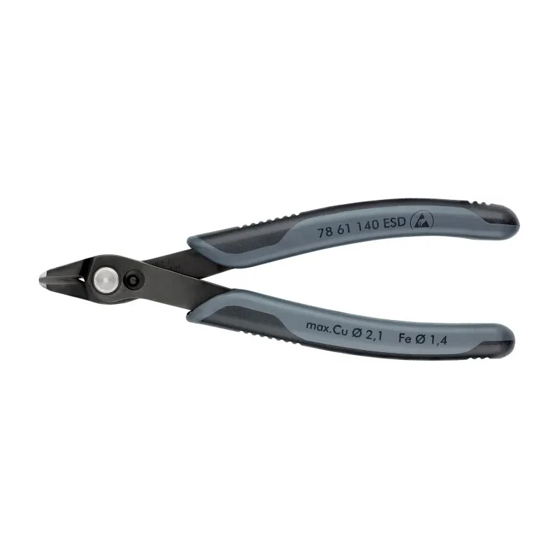 Knipex Super Knips® Without Bevel ESD Safe Side Cutter 140mm Electronic Precision Cutting 78 61 140 ESD