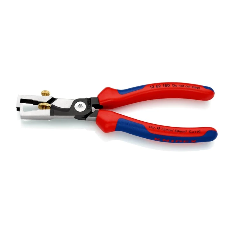 Knipex Copper Insulated Cable Cutter 0.1 to 10 mm² Stripping Range, Insulated Handle, 180mm Overall Length 13 62 180