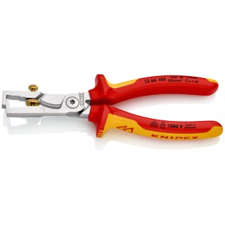 Knipex Copper Insulated Cable Cutter 0.1 to 10 mm², 180mm Overall Length 13 66 180
