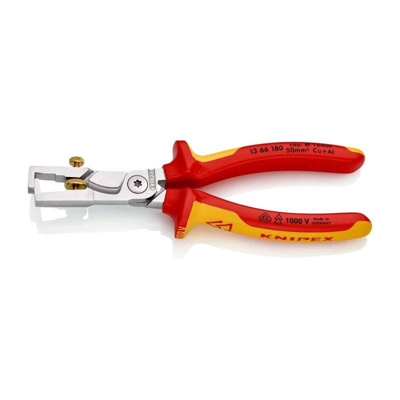 Knipex Copper Insulated Cable Cutter 0.1 to 10 mm², 180mm Overall Length 13 66 180