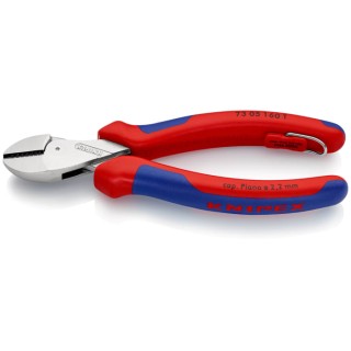 Knipex X-Cut® High Leverage Side Cutter With Bevel Cut Type 160mm Maximum Cutting Capacity 4.8mm 73 05 160 T