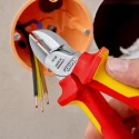 Knipex 160mm VDE/1000V Approved Bevel Cable Cutter with Vanadium Electric Steel Jaws 70 06 160 T