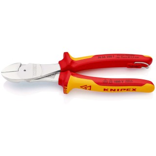 Knipex VDE 1000V Approved Bevel Side Cutter Diagonal Cutter 200mm 4.2mm Cutting Capacity 74 06 200 T
