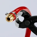 Knipex 1-Piece Ear Clamp Pliers, Plastic Coated Handle, Steel Black Atramentised, 220mm Overall Length 10 98 I220