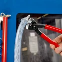 Knipex 1-Piece Ear Clamp Pliers, Plastic Coated Handle, Steel Black Atramentised, 220mm Overall Length 10 98 I220