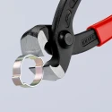 Knipex 1-Piece Ear Clamp Pliers, Plastic Coated Handle, Steel Black Atramentised, 220mm Overall Length 10 98 I220