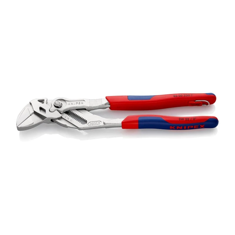 Knipex Plier Wrench with Smooth Jaws, 250mm Overall Length, 52mm Jaw Opening, Chrome Vanadium Steel 86 05 250 T