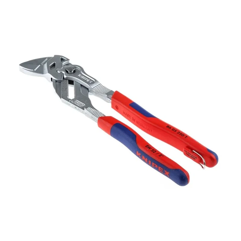 Knipex Plier Wrench with Smooth Jaws, 250mm Overall Length, 52mm Jaw Opening, Chrome Vanadium Steel 86 05 250 T