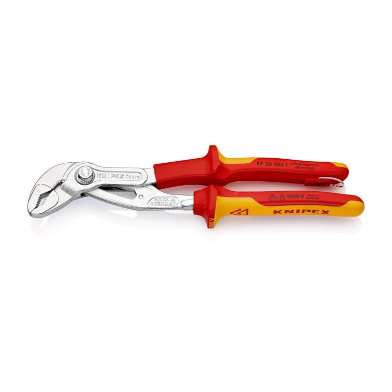 Knipex Cobra® 1-Piece Water Pump Plier 250mm Overall Length VDE/1000V Approved, 46mm Jaw 87 26 250 T