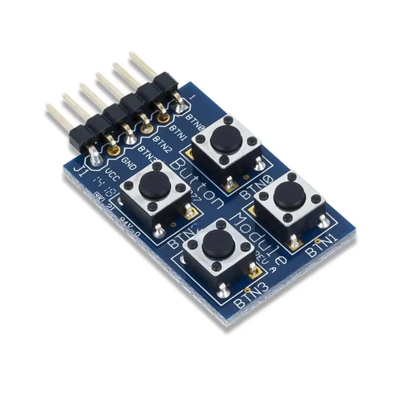 Digilent Button Development Kit Four De-bounced Momentary Action Pushbuttons 30 x 20mm 410-077