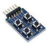 Digilent Button Development Kit Four De-bounced Momentary Action Pushbuttons 30 x 20mm 410-077