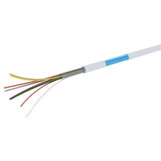 RS PRO Control Cable 6 Cores 0.22mm² Screened Copper Conductor PVC White Sheath 100m 200V 136-8142