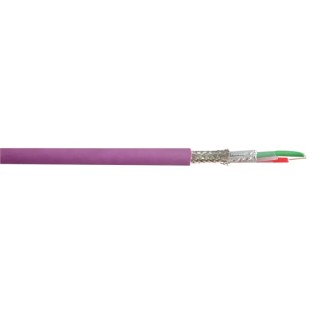 RS PRO Data Cable 2 Cores 0.64mm² 22 AWG Screened 300V 100m Purple Polyvinyl Chloride Sheath 136-8220