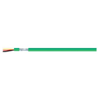 RS PRO Data Cable 4 Cores 0.8mm² 20 AWG Screened 100 m Green Polyvinyl Chloride Sheath 136-8221