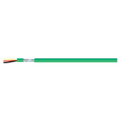 RS PRO Data Cable 4 Cores 0.8mm² 20 AWG Screened 100 m Green Polyvinyl Chloride Sheath 136-8221