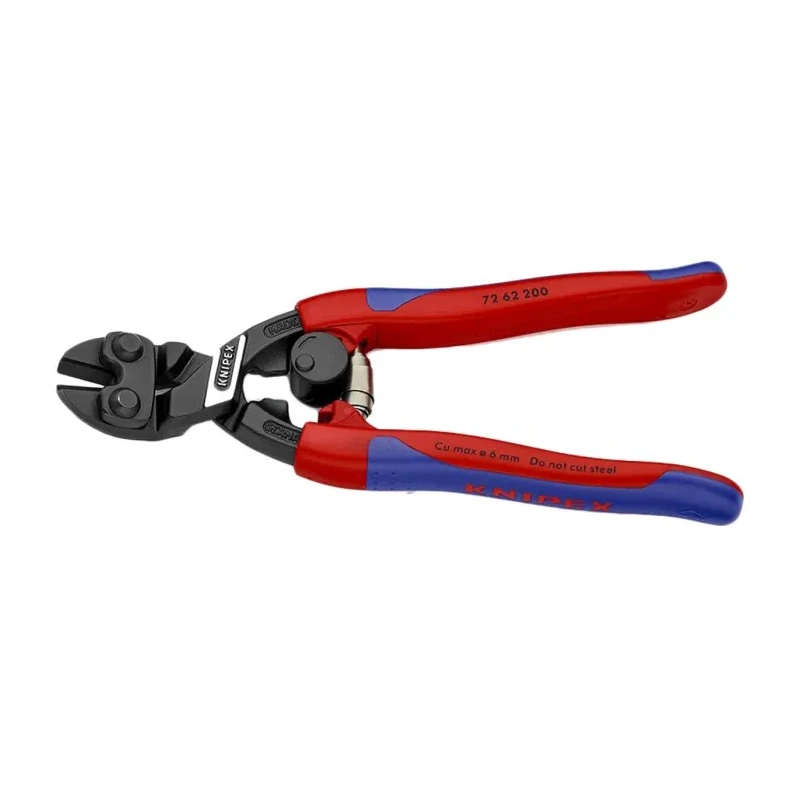 Knipex Compact Bolt Cutter 200 mm Length, Plastic Handle, Chrome Vanadium Steel Jaw 72 62 200