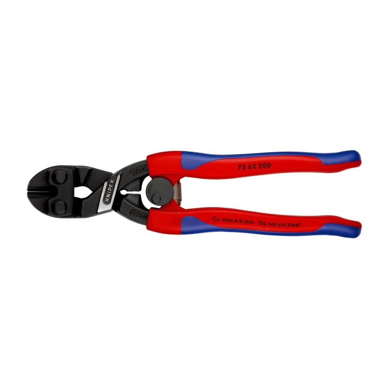 Knipex Compact Bolt Cutter 200 mm Length, Plastic Handle, Chrome Vanadium Steel Jaw 72 62 200