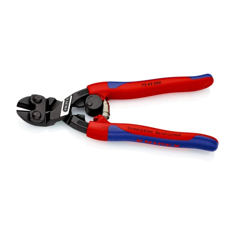 Knipex Compact Bolt Cutter 200 mm Length, Plastic Handle, Chrome Vanadium Steel Jaw 72 62 200