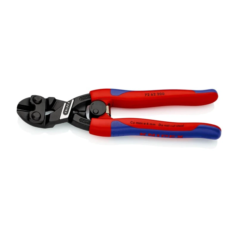 Knipex Compact Bolt Cutter 200 mm Length, Plastic Handle, Chrome Vanadium Steel Jaw 72 62 200