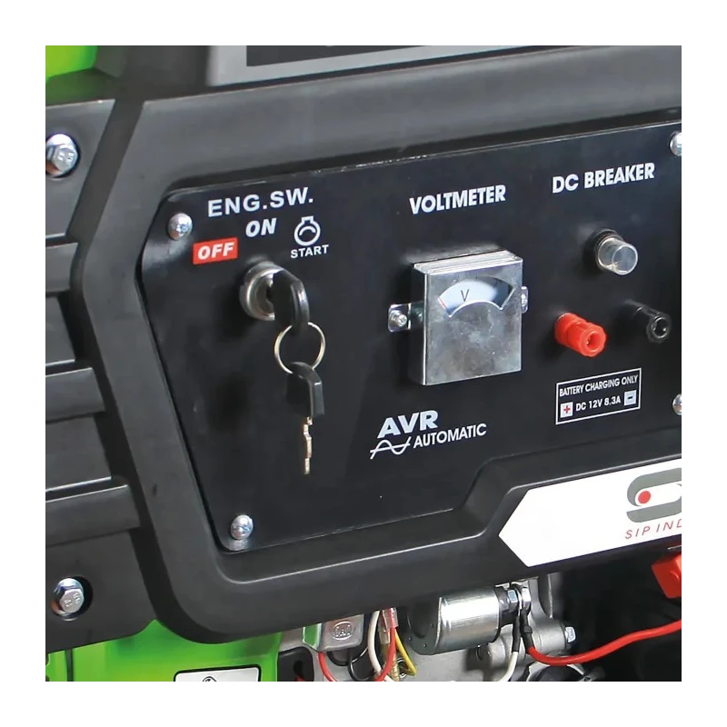 SIP Heavy-Duty Petrol Generator 5.5kW Maximum Output Power 12 V dc, 230V ac Output 25L Fuel Tank Capacity 83 kg 25137